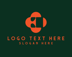 Modern Clover Business Letter E logo design