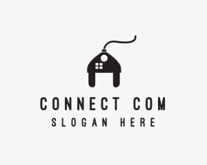 Electrical Plug Home logo design