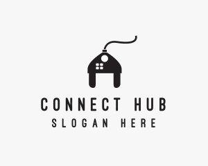 Electrical Plug Home logo design