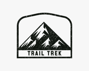 Hiker - Mountain Trekking Peak logo design