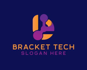 Tech Network Letter B logo design