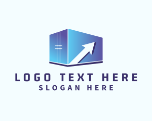 Shipping - Arrow Import Cargo Container logo design