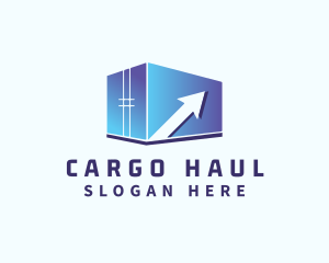 Arrow Import Cargo Container logo design