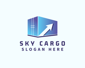 Arrow Import Cargo Container logo design