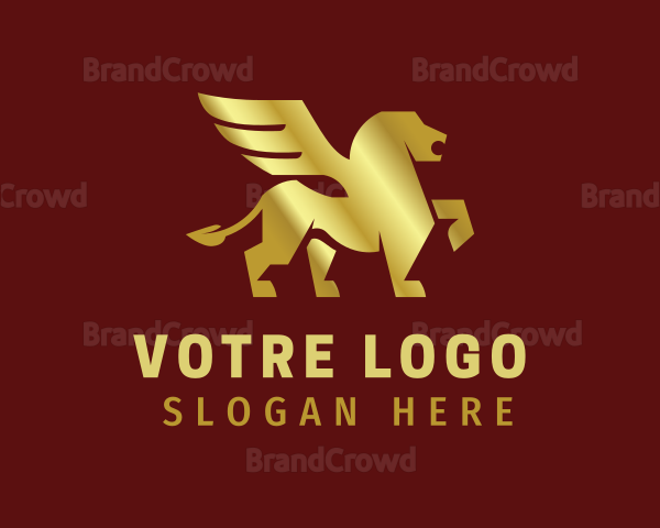 Luxe Golden Griffin Logo