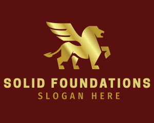 Luxe Golden Griffin  Logo