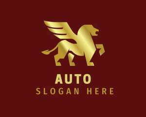 Luxe Golden Griffin  Logo