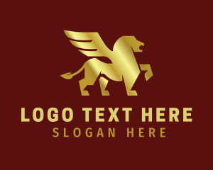 Luxe Golden Griffin  Logo