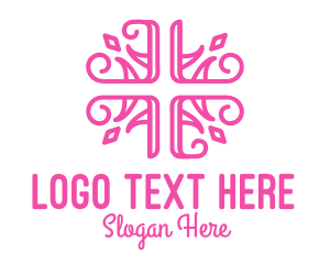 Swirl - Pink Pattern Cross logo design