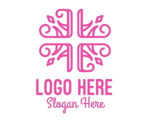 Pattern - Pink Pattern Cross logo design