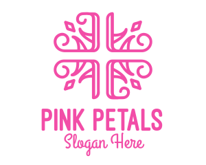 Pink - Pink Pattern Cross logo design