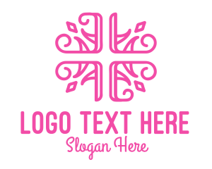 Pink Pattern Cross Logo