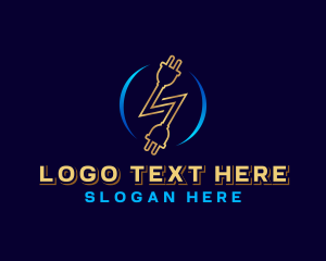 Ligtning - Electric Plug Volt logo design