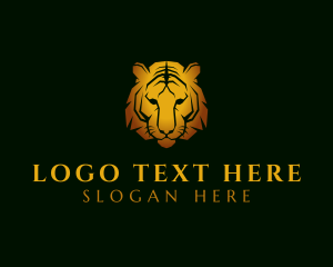 Bank - Gold Deluxe Tiger logo design