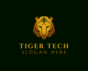 Gold Deluxe Tiger logo design