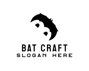 Flying Bat Halloween logo design