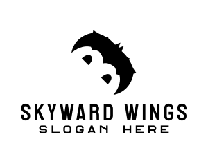 Flying - Flying Bat Halloween logo design
