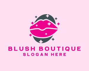 Sparkling Pink Lips logo design