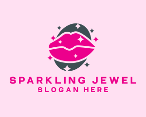 Sparkling Pink Lips logo design