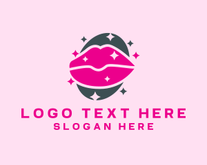 Lips - Sparkling Pink Lips logo design