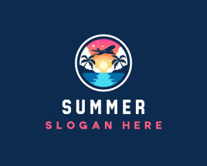 Summer Airplane Vacation logo design