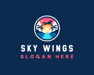 Summer Airplane Vacation logo design