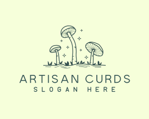 Edible Garden Mushroom  logo design