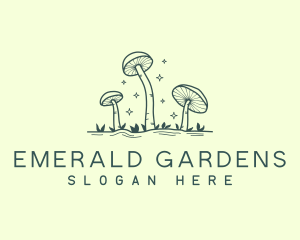 Edible Garden Mushroom  logo design