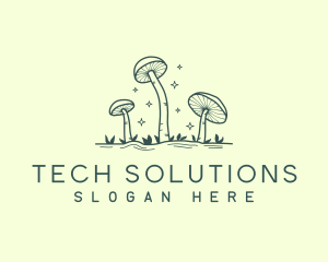 Fungi - Edible Garden Mushroom logo design