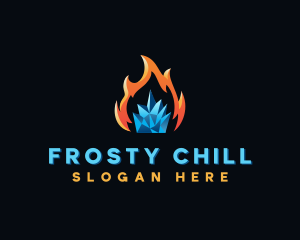 Ice - Fire Ice Frost logo design