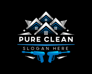 Pressure Washer Cleaning logo design