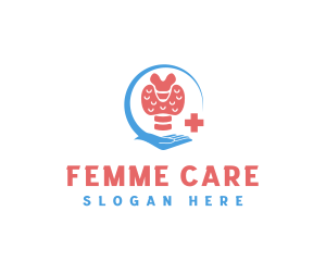 Medical Care Thyroid logo design