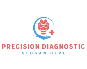 Diagnostic - Medical Care Thyroid logo design