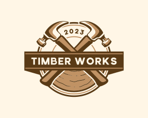 Hammer Timber Woodwork logo design