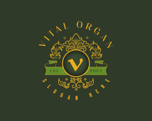 Greek Nu Letter V logo design