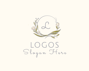 Letter - Leaf Flower Decoration Boutique logo design