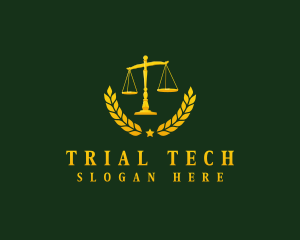 Trial - Legal Justice Scale logo design