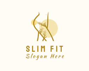 Slim - Natural Nude Woman Body logo design