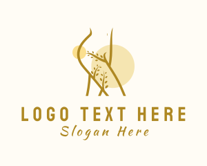 Natural Nude Woman Body Logo