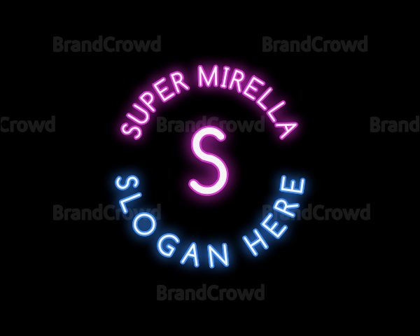 Circle Neon Glow Logo