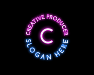 Exotic - Circle Neon Glow logo design