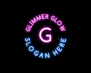 Circle Neon Glow logo design