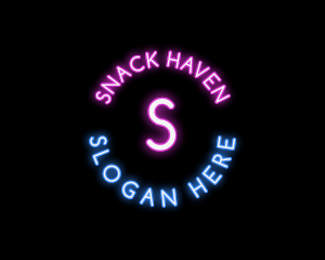 Circle Neon Glow logo design