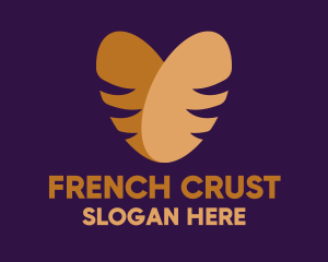 Baguette - Bakery Bread Love logo design