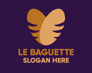 Baguette - Bakery Bread Love logo design