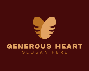 Bakery Bread Heart logo design