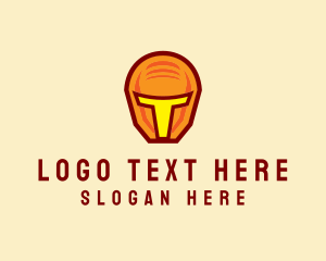 Orange - Orange Helmet Robot logo design