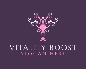 Vitality - Feminine Pink Butterfly logo design