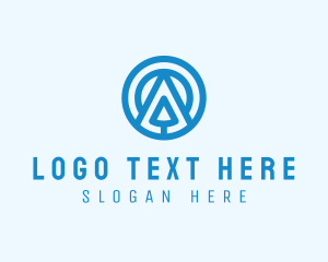 Mobile - Business Arrowhead Letter A logo design