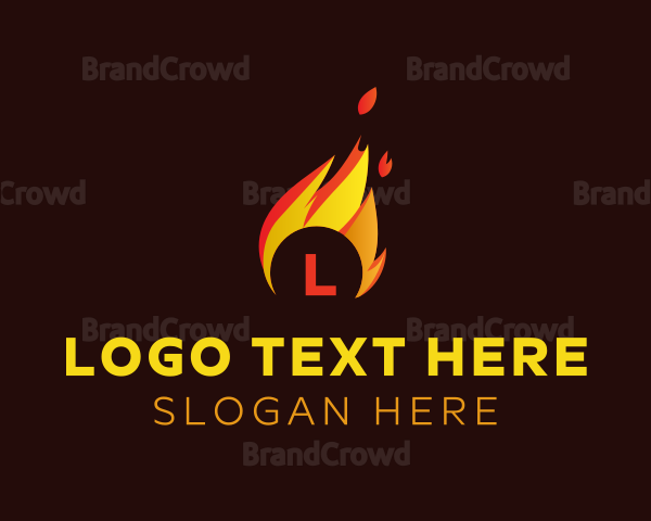 Blazing Fire Letter Logo